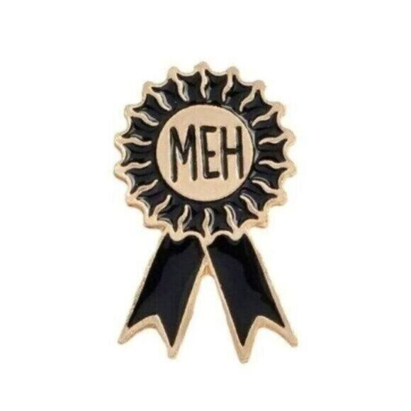 3/20 Meh Ribbon Award Enamel Pin - Picture 1 of 1